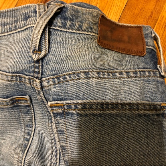 J.CREW Point Sur Rigid Kickout Crop Jean Sailor Blue Wash Size 24 100% cotton. - Picture 5 of 16